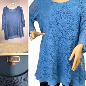 JM collection Blue lace blouse! 👕
